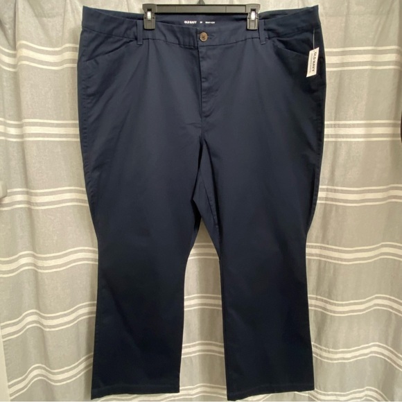 NWT OLD NAVY / Boot Cut Khaki Classic Navy Pants Size 26 - Picture 1 of 10